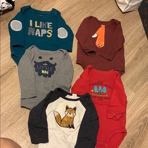 9ish month long sleeve onesies bundle